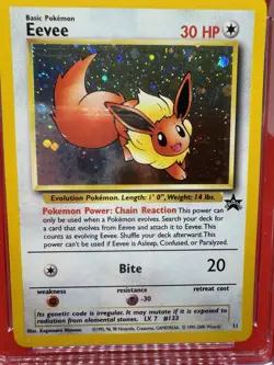 Eevee Pokemon (2000) Black Star Promo- 11 Holo Pokemon league CGC 8 NM/MINT - Image 2