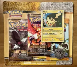 2010 Pokemon HeartGold SoulSilver 3 Pack Blister Sealed RARE Pikachu Promo - Image 1
