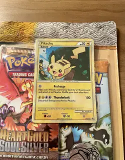 2010 Pokemon HeartGold SoulSilver 3 Pack Blister Sealed RARE Pikachu Promo - Image 2