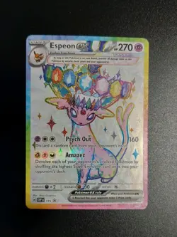 Pokemon TCG Espeon Ex 175 Full Art Prismatic Evolutions Black Star Promo NM - Image 1