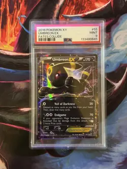 2016 Pokemon Umbreon EX 55/124 PSA 9 XY Fates Collide - Image 1