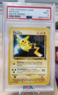 1999 POKEMON GAME MOVIE PROMO #4 PIKACHU PSA 9 MINT! - Image 1