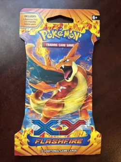 Pokemon TCG XY Flashfire Sealed Sleeved Booster Pack - Charizard Art - Brand New - Image 1