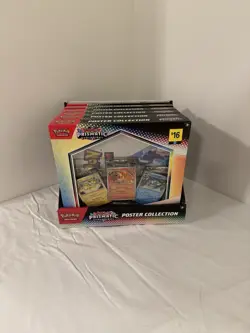 Pokemon TCG Prismatic Evolutions Poster Collection Box Lot of 6 Boxes w/ Display - Image 1