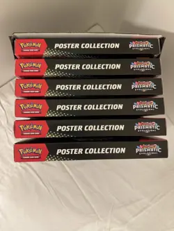 Pokemon TCG Prismatic Evolutions Poster Collection Box Lot of 6 Boxes w/ Display - Image 5