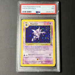 1999 Pokemon Fossil Haunter Holo #6 PSA 7 NM - Image 1