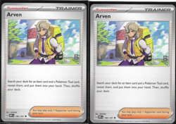 (2x) Arven 186/197 Pokemon TCG Obsidian Flames Playset Lot of 2 - Image 1