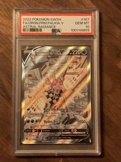 PSA 10 GEM MT Origin Forme Palkia V Alt Art 167/189 Astral Radiance Pokemon - Image 1