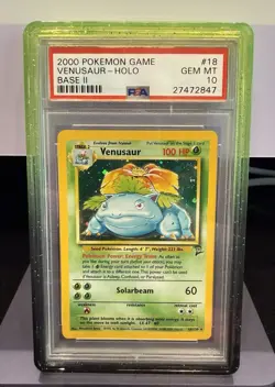 Pokemon Venusaur Base Set 2 Holo Rare #18 PSA 10 Gem Mint - Image 1