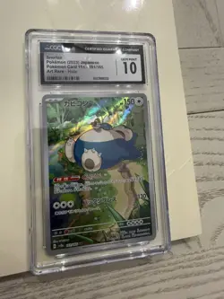 CGC GEM MINT 10 Snorlax 181/165 Art Rare SV2A Japanese Pokemon 151 TCG US Seller - Image 2