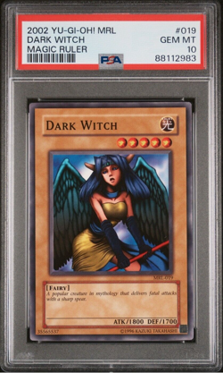 2002 YU-GI-OH! MAGIC RULER MRL-019 DARK WITCH LOW POP PSA 10 GEM MINT - Image 1