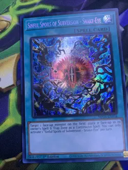 Yu-Gi-Oh Sinful Spoils of Subversion Snake-Eye MP24-EN104 Prismatic Secret Rare - Image 1