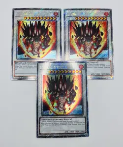 Yugioh Tcg- 3x Jurrac Meteor RA04-EN139 1st Edition Platinum Secret Rare - Image 1