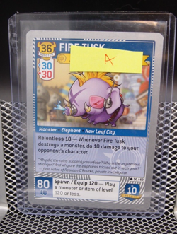 MapleStory iTCG Set 3: P3TS FIRE TUSK #50/60 Silver Code Card (A) - Image 1