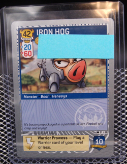 MapleStory iTCG Set 2: OMG! Bosses IRON HOG #51/60 - Silver Code Card - Image 1
