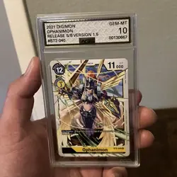 Ophanimon BT2-040 Digimon TCG Graded 10 AGS Grading Card R Gem Mint Rare Slab - Image 2