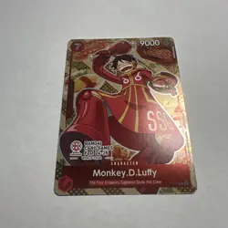 One Piece Card Game Monkey.D.Luffy P-080 Bandai Card Games Fest 24-25 Promo NM - Image 1