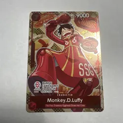One Piece Card Game Monkey.D.Luffy P-080 Bandai Card Games Fest 24-25 Promo NM - Image 2