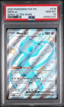 PSA 10 Mew ex 216/091 Paldean Fates Shiny Ultra Rare Pokemon Card Fresh Cert - Image 1
