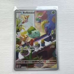 Pokemon Bulbasaur Holo Card Stellar Crown 143/142 Full art halo RAW - Image 3