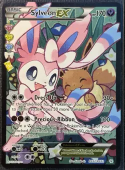 Pokemon 3 Card Lot • ‘Tag Team’ Theme - Sylveon EX/GX | Eevee SWSH042 Swirl • MP - Image 5