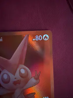 Red Victini 171/086 Black Bolt Pokemon Card Rare Holo PACK FRESH - Image 3