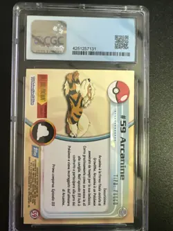 Topps 1999 Pokemon Card #59 Arcanine TV Animation Series, Nintendo 1st Print - Image 2