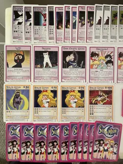 Lot of (60) 2000 Dart Premiere Edition Sailor Moon TCG Cards Vintage Near Mint - Image 2