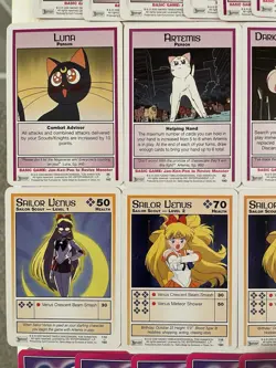 Lot of (60) 2000 Dart Premiere Edition Sailor Moon TCG Cards Vintage Near Mint - Image 4