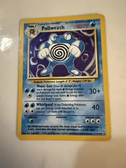 Pokemon TCG Poliwrath Base Set 13/102 Holo Rare 1999 Card Excellent Condition - Image 1