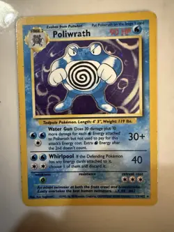 Pokemon TCG Poliwrath Base Set 13/102 Holo Rare 1999 Card Excellent Condition - Image 4