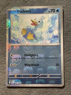 Ducklett 025/086 Master Ball Reverse Holo Pokemon Card White Flare WHT EN 2025 - Image 1