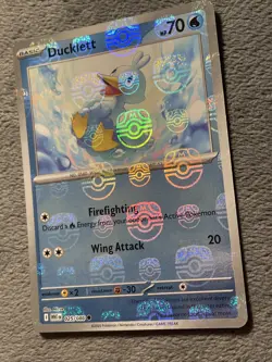 Ducklett 025/086 Master Ball Reverse Holo Pokemon Card White Flare WHT EN 2025 - Image 2