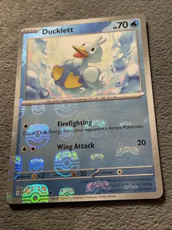 Ducklett 025/086 Master Ball Reverse Holo Pokemon Card White Flare WHT EN 2025 - Image 3
