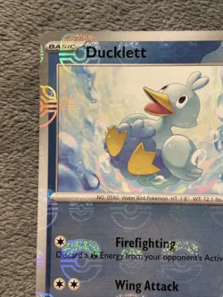 Ducklett 025/086 Master Ball Reverse Holo Pokemon Card White Flare WHT EN 2025 - Image 4