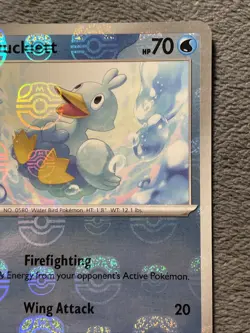 Ducklett 025/086 Master Ball Reverse Holo Pokemon Card White Flare WHT EN 2025 - Image 5