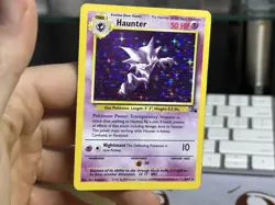 #2 STAIN ERROR Haunter 6/62 Fossil 1999 Holo Rare WOTC Pokemon Card TCG - Image 3