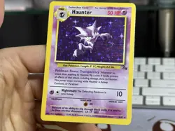 #2 STAIN ERROR Haunter 6/62 Fossil 1999 Holo Rare WOTC Pokemon Card TCG - Image 4