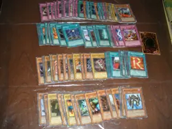 HUGE LOT OF 145 YU-GI-OH TRADING CARDS KONAMI 1990'S YUGIOH - Image 1
