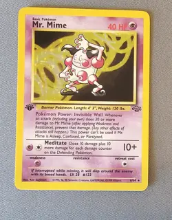 NM/EX - Mr. Mime - 6/64 - 1st Edition - Jungle - Pokemon Card - Image 1