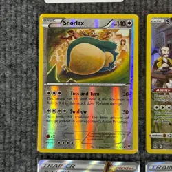 Snorlax [Reverse Holo] #77 & Snorlax #TG10 & 2x Poke Kid #70 Pokemon Card Lot - Image 2