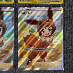 Snorlax [Reverse Holo] #77 & Snorlax #TG10 & 2x Poke Kid #70 Pokemon Card Lot - Image 5