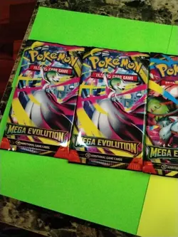 (5) Pokemon TCG Mega Evolution Enhanced Booster Packs 10 Cards Per Pack Unopened - Image 2