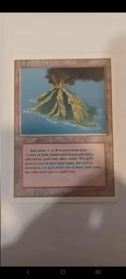 Magic: The Gathering Volcanic Island Revised Edition Rare Dual Land - Image 1