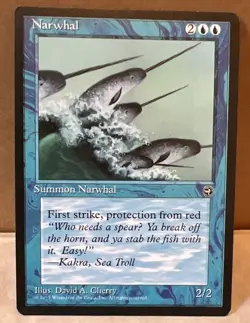 Magic MTG NARWHAL (Homelands) Unplayed Very Good Condition￼ - Image 1
