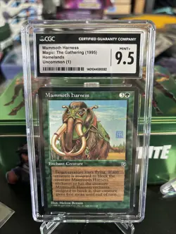 Mammoth Harness Homelands CGC 9.5 Graded MTG Magic The Gathering 1995 - Image 1