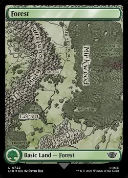 1x Forest (#722) - Surge Foil NM Eng MTG - LOTR: Tales of Middle Earth - Image 1