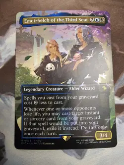 Emet-Selch of the Third Seat (Borderless) (Chocobo Track Foil) Commander: Final - Image 1