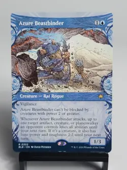 Magic The Gathering - Bloomburrow - Azure Beastbinder - Showcase - Image 1