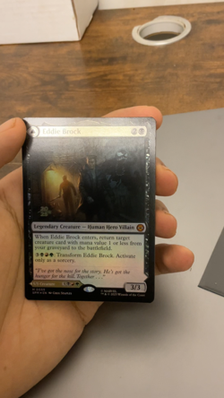 Eddie Brock Venom MTG Magic Marvel Spider-Man Mythic PreRelease FOIL Promo NM - Image 2